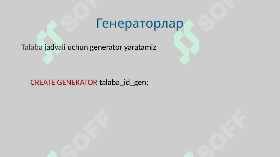 Генератор va триггер yaratish 4