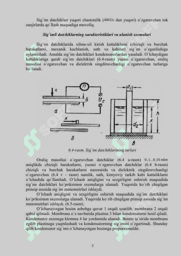 P'ezoelektrik va sig`imli datchiklar 3