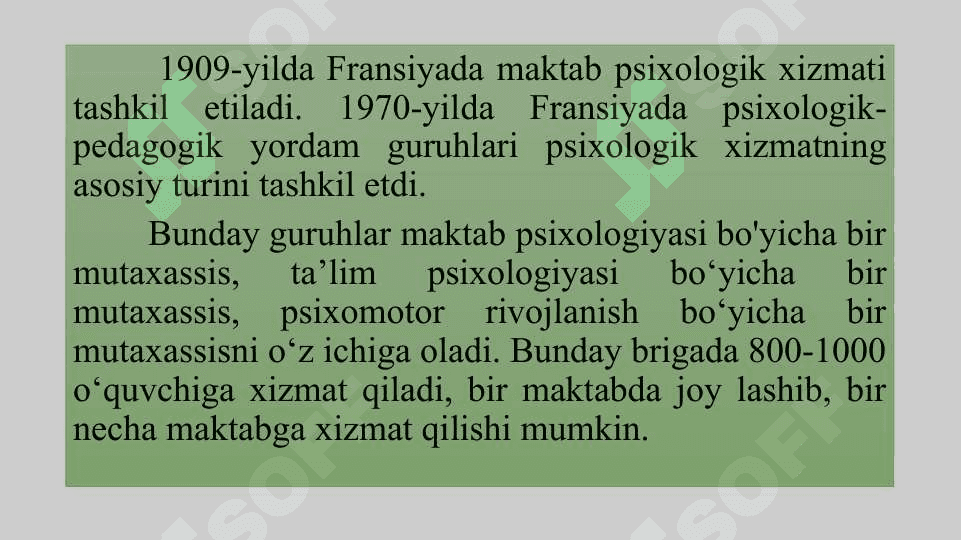 Psixologik xizmatni tashkil etishning umumiy mezonlari Psixologik 4