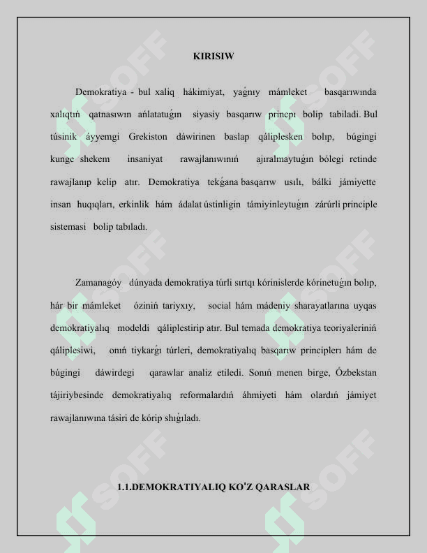 Demokratikaliq koz qaraslar 2