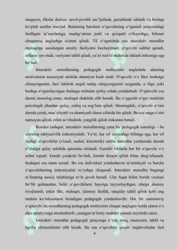 CHET TILI DARSLARIDA INTERAKTIV METODLAR 7