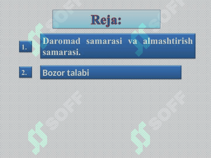 Daromad va almashtirish samarasi 2