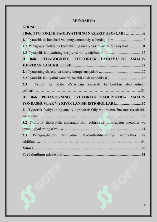 PEDAGOGNING TYUTORLIK FAOLIYATI 2