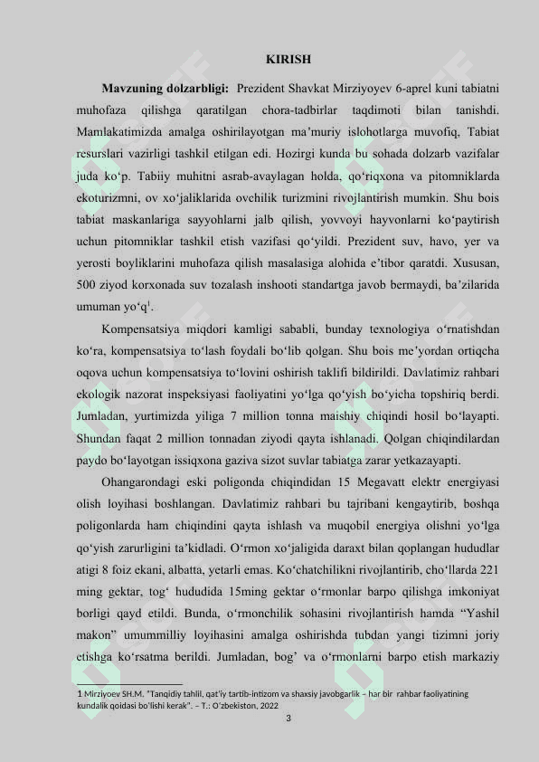 Xadislarida tabiatga oid bandlarini o‘rganish va tahlil qilish. 3