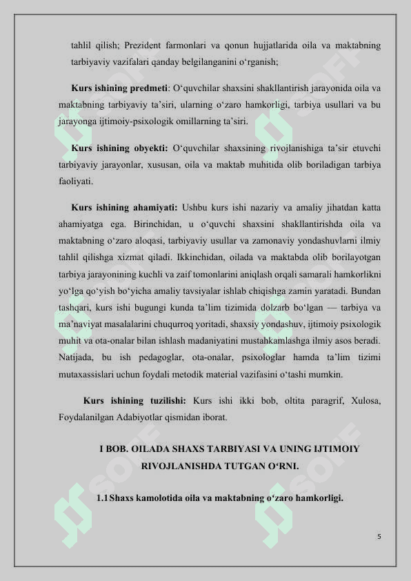 OILADA VA MAKTABDA O’QUVCHILAR SHAXSINI SHAKLLANTIRISH 5