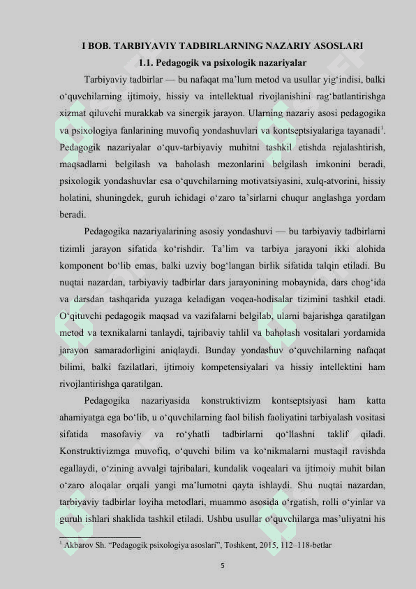 Jamoaviy tarbiyaviy tadbirlarning amalga oshirilishi jarayoni va ularning jamoa faoliyatiga ta’siri 5