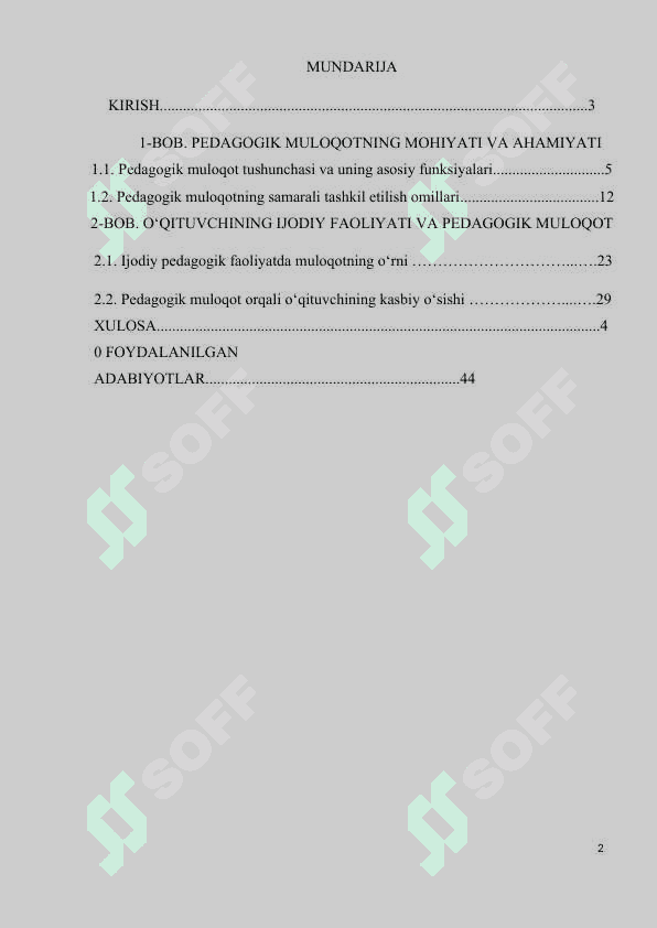 Pedagogik muloqot -o’qituvchining ijodiy faoliyati sifatida 2