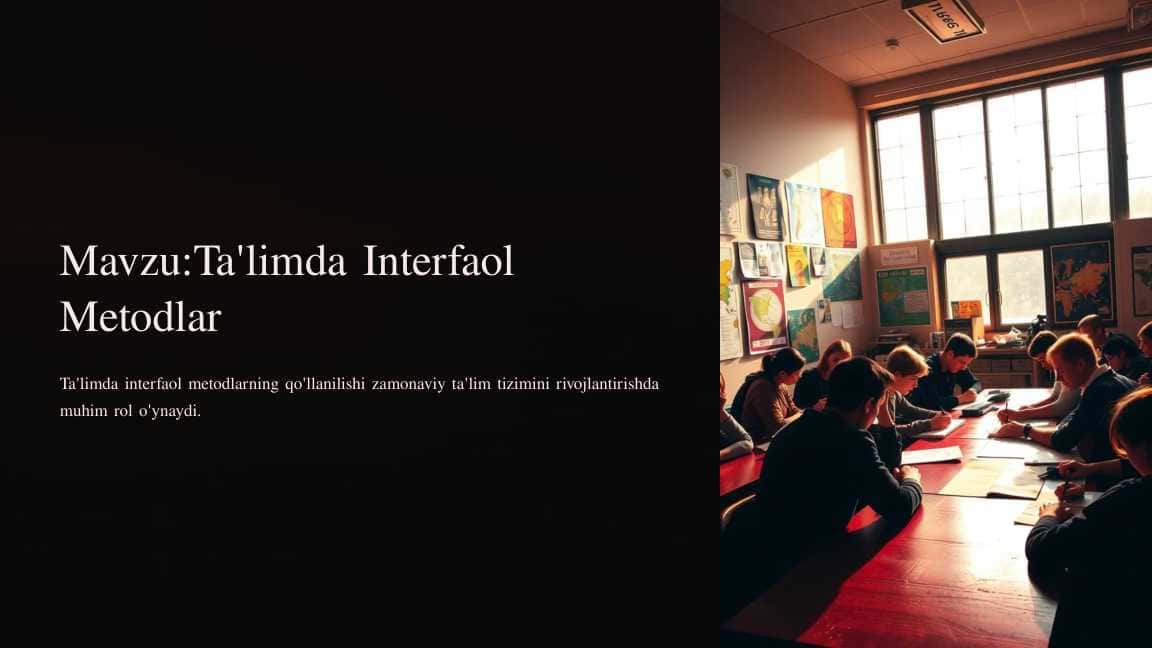 Ta'limda Interfaol  Metodlar 1