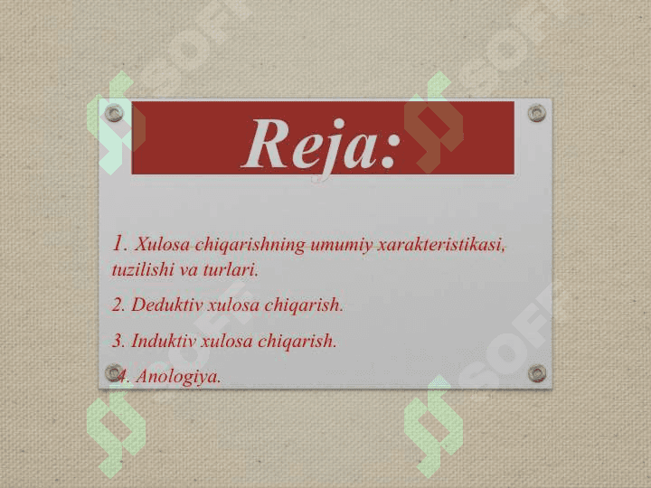 Xulosa haqida umumiy tushuncha. 2