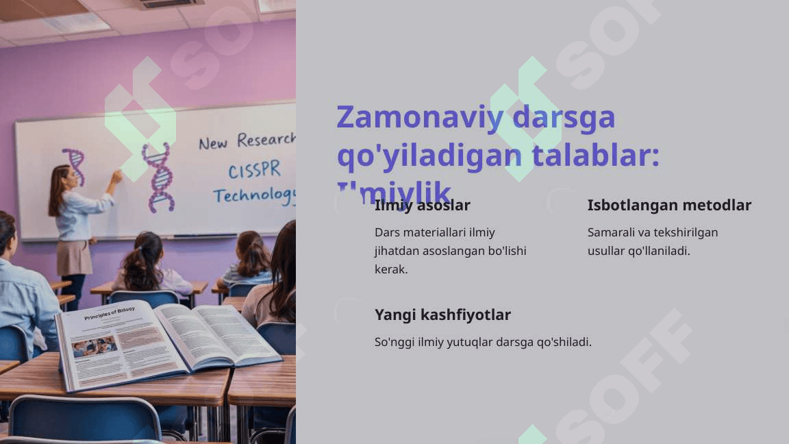 Zamonaviy dars va unga qo'yiladigan talablar 4