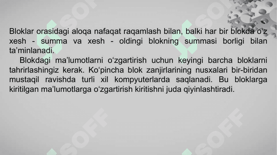Blokcheyn texnologiyasini asosiy tushunchalar 5