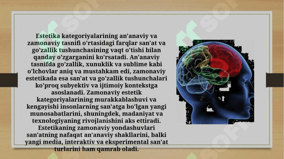 Estetika kategoriyalarining an`anaviy va zamonaviy tasnifi (TAQDIMOT) 7