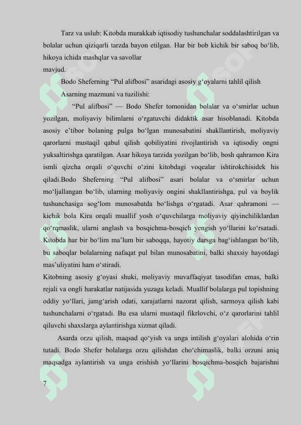 BODO SHEFERNING PUL ALIFBOSI ASARI 7