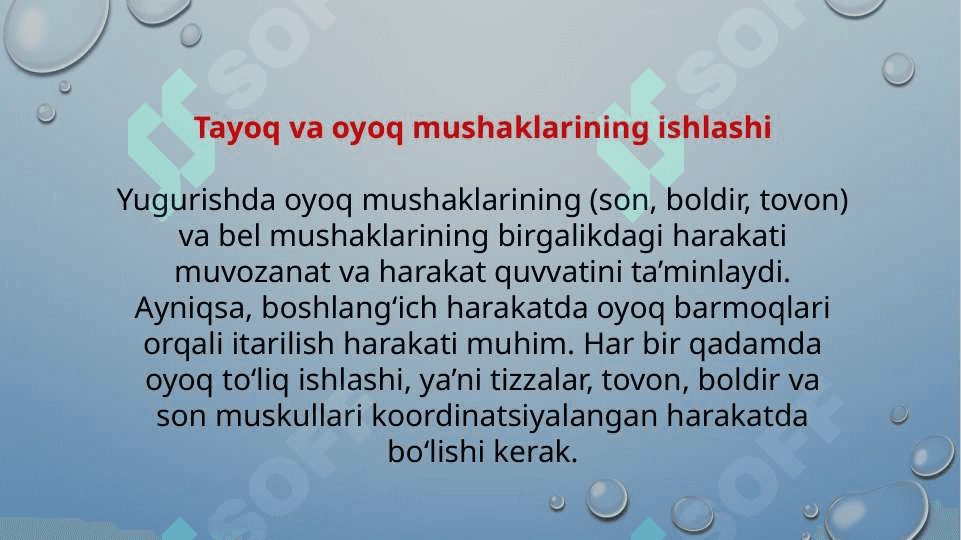 Yugurish texnikasi asoslari (TAQDIMOT) 8