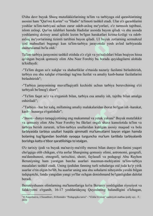 Sharq Uyg'onish davrida pedagogik fikrlarning rivojlanishi (KURS ISHI) 5