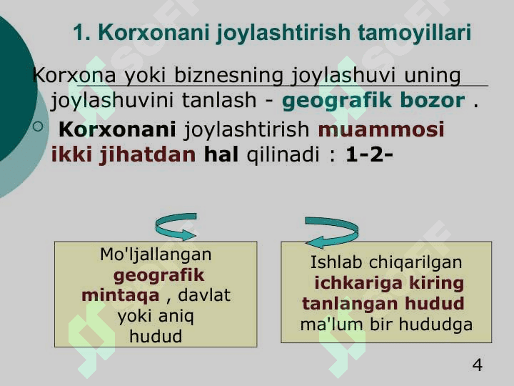 Hududiy ishlab chiqarish majmualari funksional tiplari va klassifikatsiyasi. 4