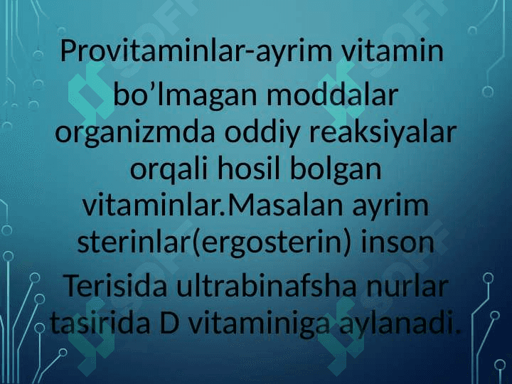 Vitaminlar.Vitamin saqlovchi dorivor o'simliklar 7