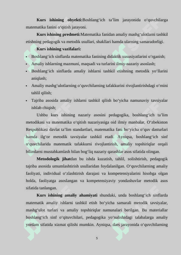 Boshlang‘ich sinflarda matematikadan amaliy ishlar va ularni tashkil qilish metodikasi 5