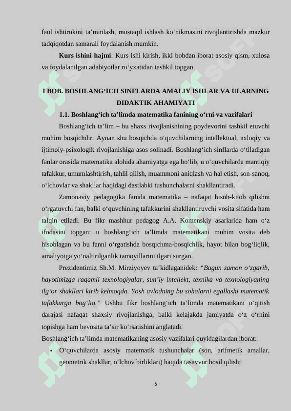 Boshlang‘ich sinflarda matematikadan amaliy ishlar va ularni tashkil qilish metodikasi 6