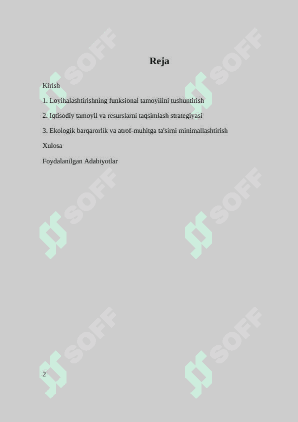 QURILISHDA LOYHALASHNING ASOSIY TAMOYILLARI 2