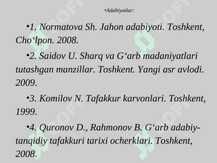 ISPANIYADA UYG‘ONISH DAVRI ADABIYOTI 2