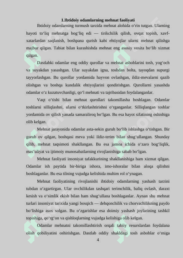 Ibtidoiy odamlarning turmush-tarzi 4