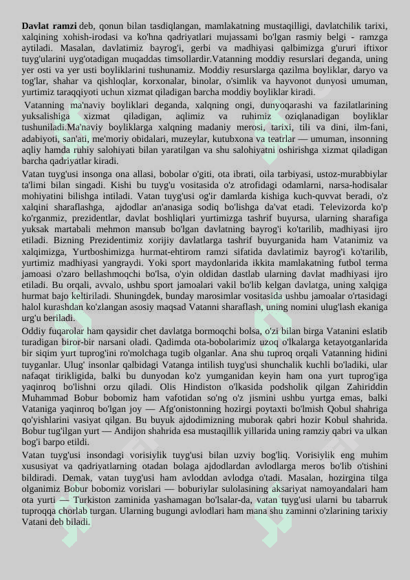 Vatan tuyg'usi 2