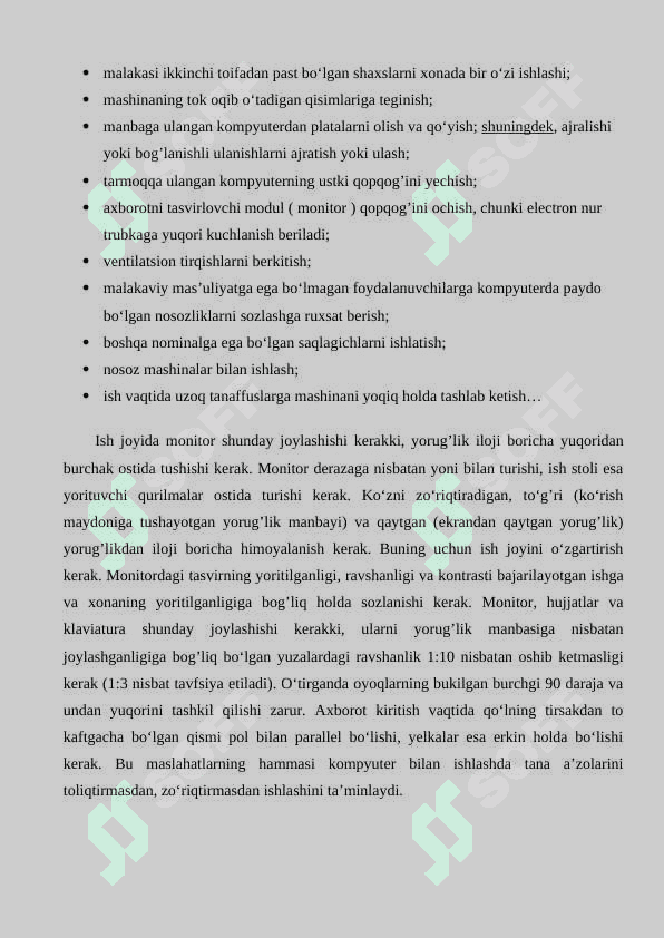 Kasb-hunar maktabida malakaviy amaliyot hisoboti 8