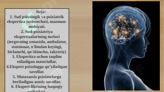 SUD PSIXOLOGIK VA SUD  PSIXIATRIYA  EKSPERTIZALARI 2
