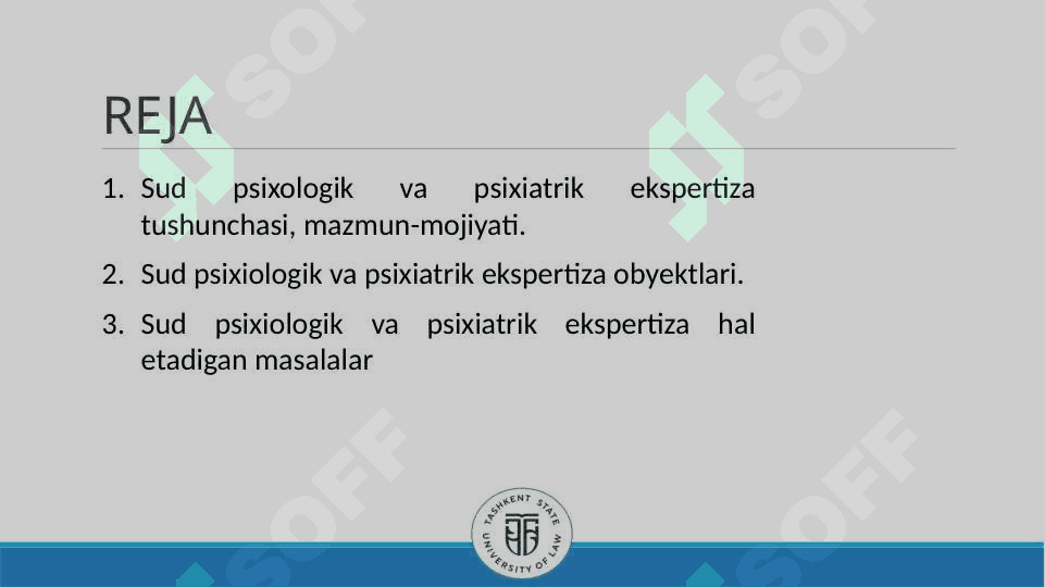 Sud psixologik va sud psixiatriya ekspertizalari 2