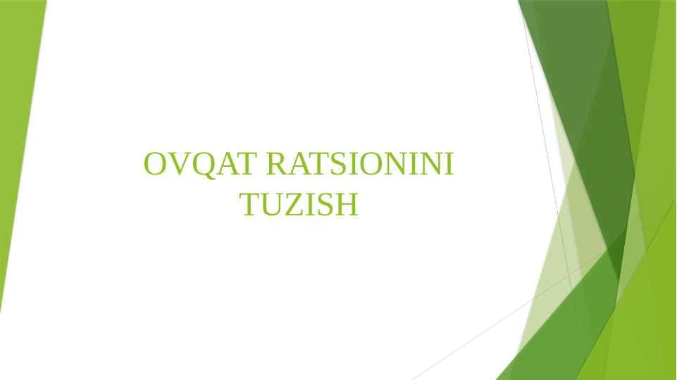 OVQAT RATSIONINI TUZISH 1