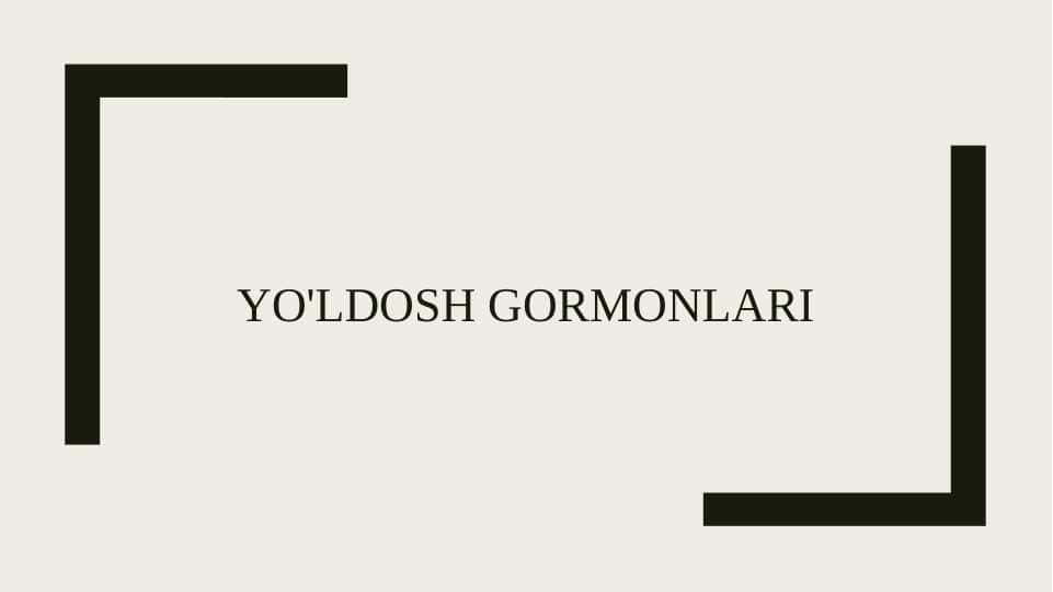 Yo'ldosh gormonlari 1