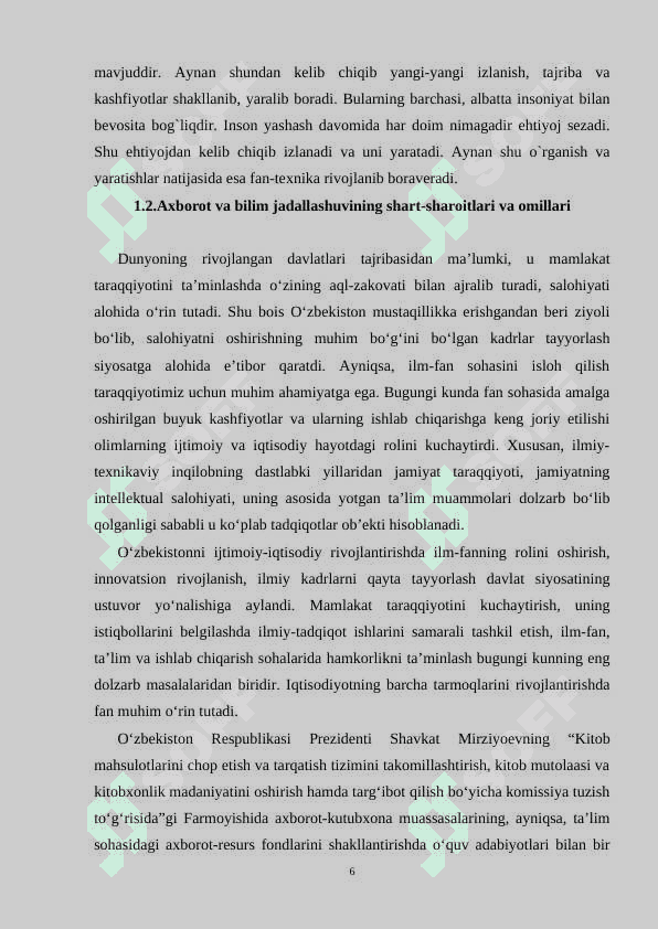 FAN VA TEXNIKA TARAQQIYOTINING JADALASHUVI 6