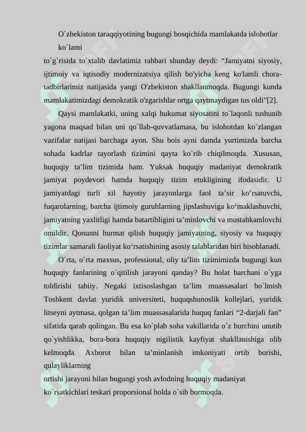 HUQUQIY TARBIYANI AMALGA OSHIRISHDA SHARQ MUTAFAKIRLARINING QARASHLARIDAN FOYDALANISH 6