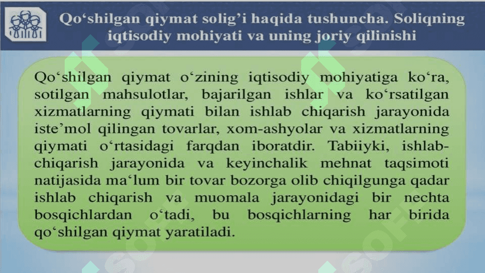 Foyda solig’iAksiz solig’iQo’shilgan qiymat solig’i 4