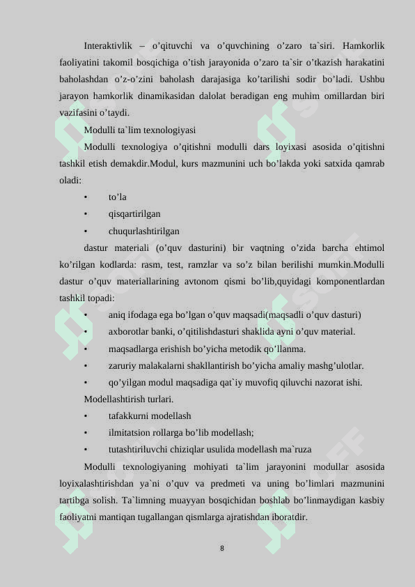 LOYIHALASHTIRISH TEXNOLOGIYASI HAMKORLIKNI taminlashning noyob vositasi 8