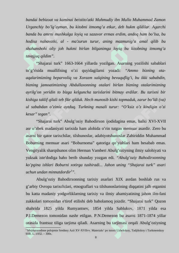 ABULGOZIYNING  SHAJARAYI TURK ASARI. 7