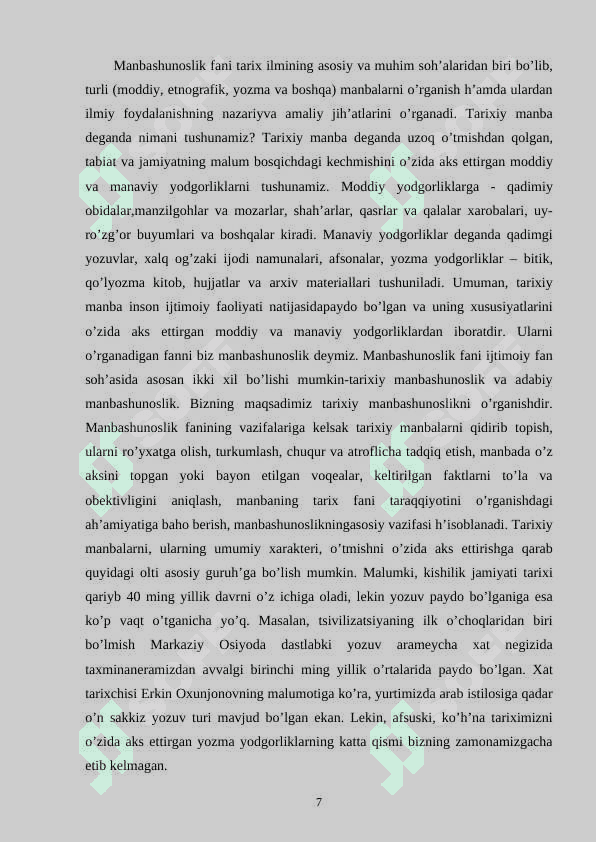 MANBASHUNOSLIKNING FAN SIFATIDA RIVOJLANISHI 6