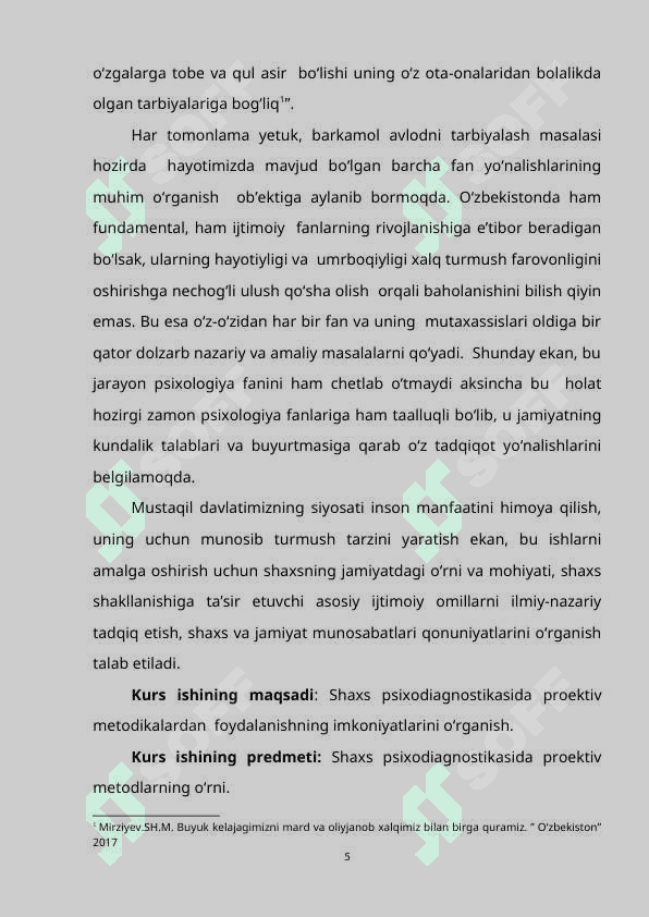 SHAXS PSIXODIOGNOSTIKASIDA PROEKTIV METODLARNING QO’LLANILISHI. SHAXS XUSUSIYATLARINI O’RGANISH METODIKASI 4