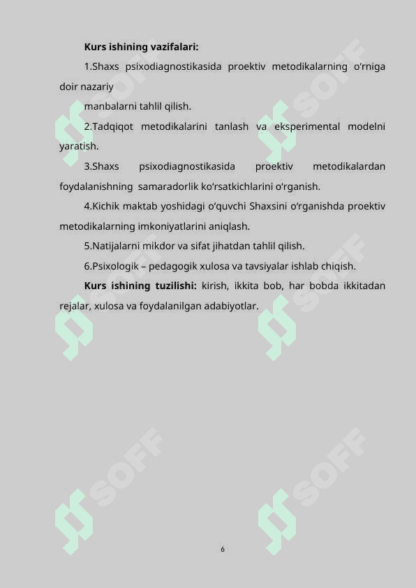 SHAXS PSIXODIOGNOSTIKASIDA PROEKTIV METODLARNING QO’LLANILISHI. SHAXS XUSUSIYATLARINI O’RGANISH METODIKASI 5