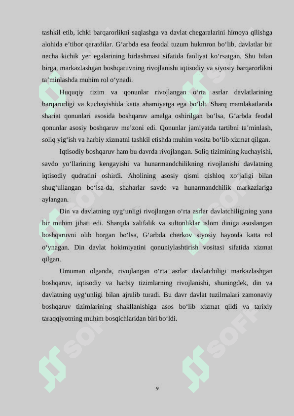 Rivojlangan o‘rta asrlar davlatchiligi va boshqaruvi 8