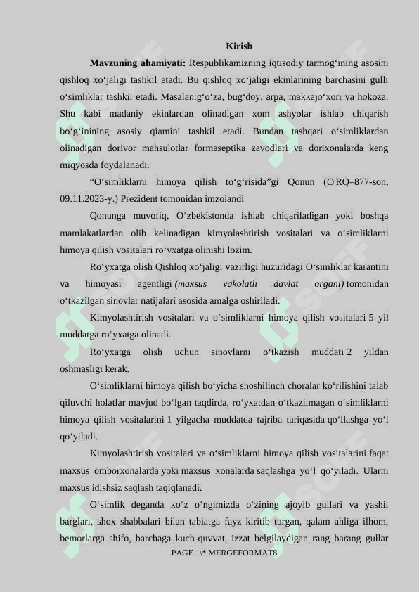 YOPIQ URUGʻLILAR BOʻLIMINING UMUMIY TAVSIFI. ASOSIY BELGILARI, KELIB CHIQISHI 2
