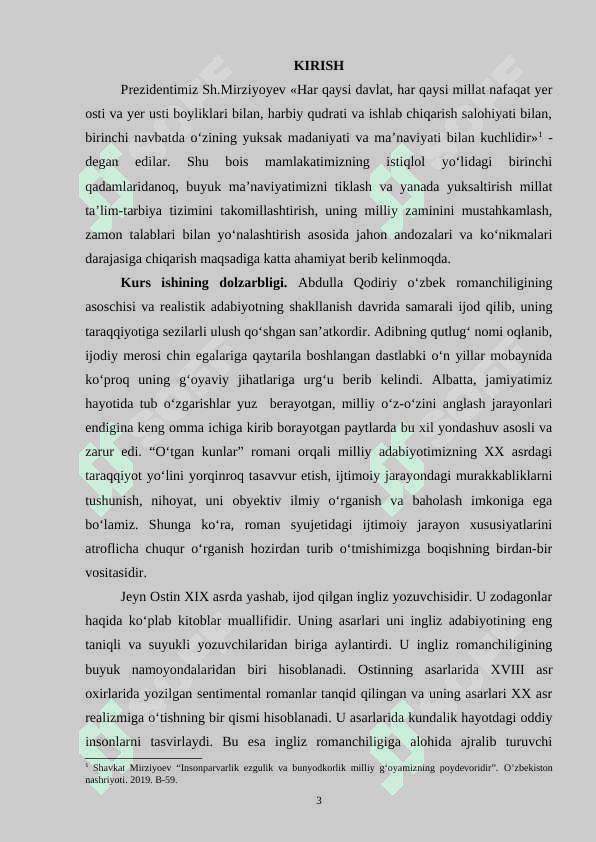 Abdulla Qodiriyning “Oʻtgan kunlar” va Jeyn Ostinning “Andisha va g‘urur” asarlaridagi muhabbat va ijtimoiy toʻsiqlar 3