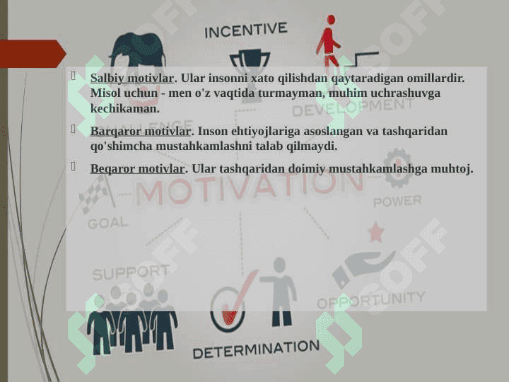 Ichki tashkiliy motivatsiyalar 4