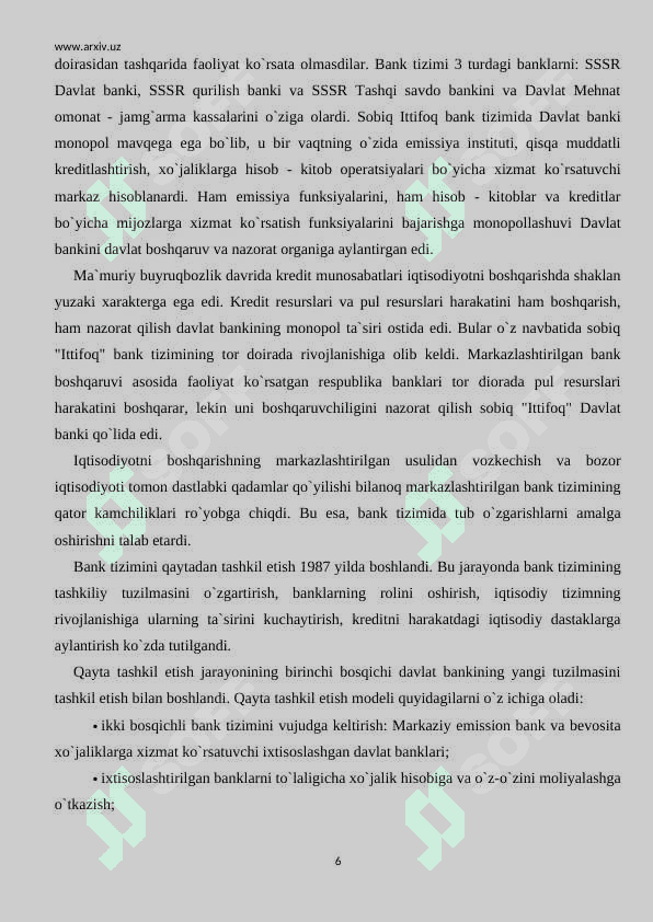 Banklar va bank tizimi 6