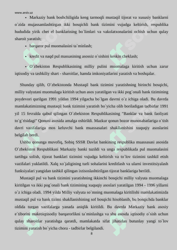 Banklar va bank tizimi 8