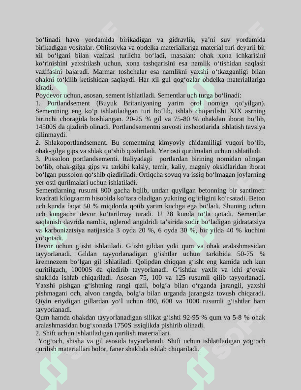 Qurilish materiallari. 3