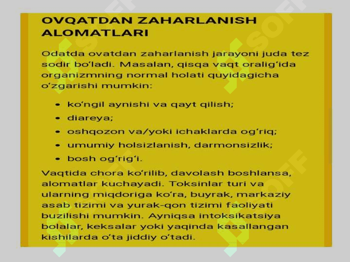 Ovqatdan zaxarlanish. Botulizm 5