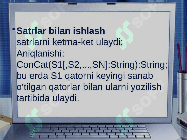 Satrlarli ma’lumotlar bilan ishlash 2