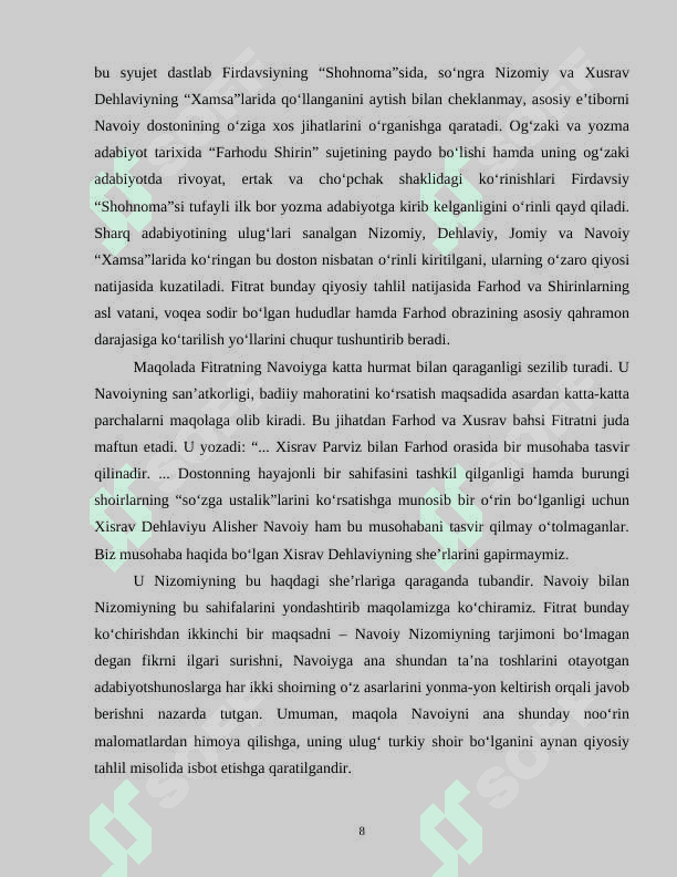 Fitrat she’riyatining g‘oyaviy-badiiy xususiyatlari 8